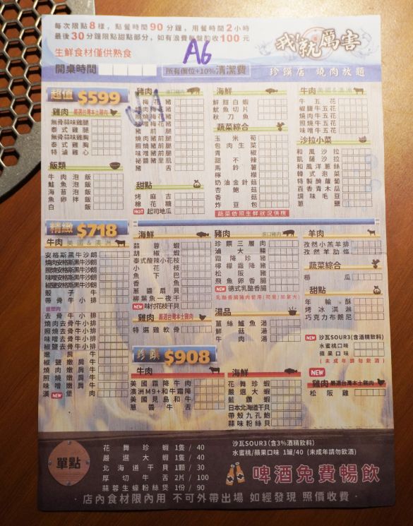 台北萬華｜我!就厲害燒肉放題西門珍饌店｜鄰近西門捷運站6號出口，開業10年的燒肉吃到飽老店